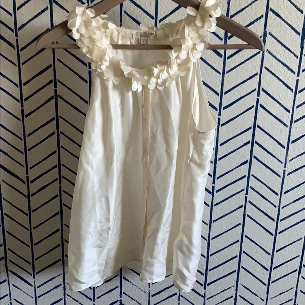 Cream 100% Silk top